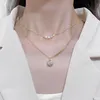 Frau Geschenk Schmuck Anhänger Halsketten Licht Luxus Superflash Zirkonia Berg Tee Halskette Weibliche Wilde Exquisite Pullover Senior Seip JllpML