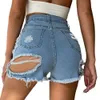 High Waist Women's Plus Size Jeans Shorts 2022 Summer New Denim Cotton Broken Hole Splicing Ladies Skinny Sexy Super Short Jeans