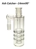 Glazen waterpijp onderdelen en accessoires Ash Catcher 14mm diffuser met Tree perc. 14 mm 45ﾰ of 90ﾰ CA005