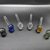 Tubo de quemador de aceite de vidrio con forma de calavera Pyrex de 5,5 pulgadas, multicolor, tubo de mano, tubo recto, burbujeador de agua, herramienta para fumar tabaco para Dab Rigs