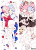 Coussin/Oreiller décoratif Anime RE ZERO Start Life In Another World Covers Rem Emilia 3D Double Face Literie Étreignant Corps Taie D'oreiller Pour