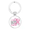 Rosa band Nyckelring Ta hand om bröstcancer Välgörenhetsaktiviteter Väska Tillbehör Bilhänge Present Nyckelring Smycken