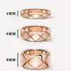 Rings for Man Women 4mm 6mm 9mm Fashion designer Brand crush ring Designers jewelry for lovers Size 510 rose gold Sliver Color9038464