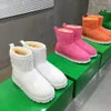 Fashion-Luxury Brand Woman Winter Warm Plush Boots Towel Bread Snow Boots Thick Sole Flat Shoes Slip On Top Fur Designer Pillow Boot