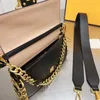 女性ファッションフラップバゲットクロスボディバッグハンドバッグ取り外し可能なハンドルベルトチェーンピンデコレーション本革平らなハンドバッグ財布のショルダーバッグ
