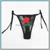 Chinese Style Panties Women Sexy Lingerie Erotic Open Crotch Porn Transparent Lace Underwear Crotchless Underpants G-Strings Drop Delivery 2