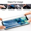 15pcs protetor de tela de vidro temperado curvado para Samsung Galaxy S22 Ultra Plus 2.5D 9h Filme cheio sem pacote de varejo