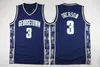 76erss retro jersey 3 Allen Iverson basketbal jerseys Mitchell Ness Mesh Georgetown Hoyas College University Vintage College Men