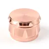 Drum Shape Grinder Zinc Alloy Metal Herb Grinders Sharpstone Custom Logo 4 Layers 63mm Black Rainbow Rose Gold Colors Tobacco Crusher Dry Herbal Accessories