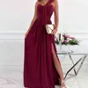 Summer Elegant Evening Dresses Women Solid Off Shoulder Slim High Slit Long Dress Chic Irregular Lace-up Dress Female Vestidos Y220526