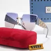 2022 Luxe zonnebril ontwerper mode voor mannen vrouw metalen vintage ray zonnebril zomer heren stijl vierkante frameloze zonnebril man UV 400 lens originele doos