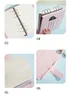 Empty Loose Leaf Notebook A5 A6 Binders Filing Supplies Leather PU Cover Spiral Folders Budget Planners Binder with Card Slot 80pcs Papers