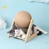 Cat Scratching Ball Toy Kitten Sisal Rope Ball Board Slipning Paws Toys Cat Scratcher Wearresistenta Pet Furniture Supplies 220623307y