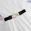 Belts Woman Belt Dress Decorate Simple Sleeve Elastic Girdle Gold Buckle Wide Body Pasek Cinturon MujerBelts Forb22