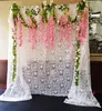 Wisteria Flowers Artificial Wrinalh Wreath Wedding Arch Decoration Rattan de folha de seda Flor de seda Ivy Plantas de decoração de parede C0810G02