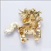 Pins broches sieraden paardenbroche vrouwen strass pins geschenken legering pin party jas vintage dieren drop levering 2021 8KN79