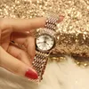 Zegarek na rękę japońskie i koreańskie panie oglądają różowe złoto diamentowe mikro miarowe kwarcowe stal nierdzewna Wodoodporna bransoletka WatchWristwa