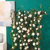 장식 꽃 화환 거짓 꽃 벽 장식 등나무 문 머리 녹색 잎 플라스틱 시뮬레이션 에어컨 라인 파이프 차폐