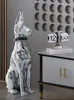 Garden Decorations Large Electroplated Dog Statue Ornaments Nordic Sculpture Floor Decoration Porch TV Cabinet Animal Figurine Home Accessor