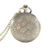 Orologi da tasca Vintage Design Transparent Guarda Numero romano Dial Quartz Ciondolo Catena Collana Regali LL @ 17