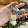 Silicone Cartoon Cute Animal Keychain Dinosaur Hippo Panda Doll Spaceman Key Chain Key Ring Creative Couple Backpack Pendant AA220318