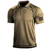 Summer men's t shirts T-shirt outdoor tactical loose lapel short-sleeved sweatshirt trendy men's top tshirts oversized polos tee mens tshirt polo hip hop