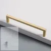 Black Cabinet Handle Square Furniture Hardware Stainless Steel Kitchen Door Knobs Cupboard Wardrobe Drawer Pulls 20220430 D3