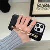 Bracelet en cuir de luxe Bracelet Chain de téléphone pour iPhone 13 12 Pro Max 11 Pro Max XR xs Max 7 8 Plus Fashion Women Man Black CO2870171