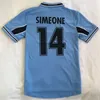 Retro Classic Lazio Soccer Jerseys 1989 1990 1991 1992 1998 1999 2000 2001 2015 2016 Nedved Simeone Salas Gascoigne Nesta Crespo Mihajlovic Inzaghi Football Shirt