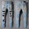 Mode Hommes Jeans Hommes Marque jeans Slim Moto Biker Denim Pantalon Taille 28-40