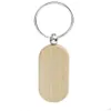 Porte-clés en bois de hêtre Party Favors Blank personnalisé personnalisé Tag nom ID pendentif porte-clés boucle cadeau d'anniversaire créatif BBE13483