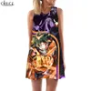 Women Tank Tops Anime My Hero Academia 3D Print Midoriya Izuku Loose Dress Sexy Short Party Female Vest Sleeveless Dress W220616