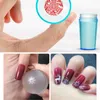 professional Silicone Nail Art Stamper Kit French for Manicure Plate Stamping Polish Stencil Template Seal with Scraper Nap010
