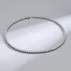 Ketten 925 Sterling Silber Halskette Diamant Tennis Hip Hop Rock 2mm/3mm/4mm High Carbon Luxus Schmuck HochzeitKetten