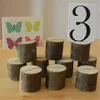 Decorazione del party Wood Place Card Card Numero tavolo rustico Nome a nozze stand po Memo Note Holder Decor Sundes #T1PPARTY