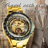 Gagnant Gold Skeleton Watch for Men Automatic Watch Men 2020 Top Brand Luxury Sport Mécanique Clock Stainls Steel Relogio Gen7475305