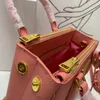 Designer Galleria Killer Bag Mini sac à bandoulière en diagonale en cuir Saffiano rose
