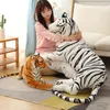 Pc Cm Big Size Siberian Tiger Plush Toy Simulation Animal Yellow and White Dolls Children kids Decor Birthday Gift J220704