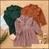 Vestiti per ragazze Abbigliamento per bambini per bambini Vestiti per maternità per bambini Abito con maniche arricciate Bambini Dot Princess Spring Dhnpd