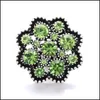 Chiusure ganci all'ingrosso strass 18 mm bottone a pressione fiore chiusura metallo zirconi charms per scatti risultati di gioielli fornitori D Bdesybag Dhzg9