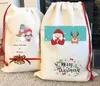 DHL Fast Sublimation Blank Santa Sacks DIY personalisierte Kordelzug Tasche Weihnachtsgeschenk Taschen Tasche Wärmeübertragung