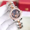 Fashion Mechanical Elegant Ladies Watch 28mm rostfritt stål Rem Sapphire Crystal Oyster Perpetual Designer Watch Luxury Watches Populära högkvalitativa 22