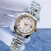 Watcher Wather Watch Women Women's Automatic Mechanical Watch Watch 28/31mm أبيض مع ساعة حزام من الفولاذ المقاوم للصدأ من النجوم