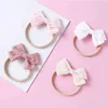 Baby Bows Headbands Girls Vintage Hair Accessories For Newborn Thin Nylon Turban Traceless Infant Hairband New Eastic Hair Band AA220323