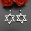 Pendant Necklaces Star Of David Israel Chain Necklace Women Stainless Steel Judaica Silver Color Jewish Men JewelryPendant208R