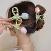 Garras de cabelo de flor da tulipa de verão para mulheres CILPS CILPS CHENDAS MENINAS Acessórios de cabelo da moda