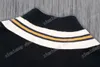 22SS مصممين الصوف سبيكة رجال نساء النحل جاكار رسالة رجل باريس أزياء أعلى جودة تيز شارع طويل الأكمام اللون الأسود رمادي Xinxinbuy S-L