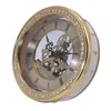 Repair Tools & Kits Round Quartz Clock Movement Insert Roman Numeral White Face Skeleton Gear Hele22