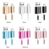 DHL 1M Type C 3ft Braided USB Charger Cable Micro V8 Cables Data Line Metal Plug Charging for Samsung Note 20 S9 Plus