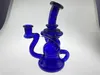 Biao glas dubbel arm återvinning stil med mörkblå rökning rör oljerig vattenpipa vackert utformat välkomnande till beställningsprisakoncessioner